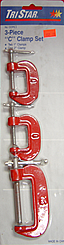 3 Piece "C" Clamp Set