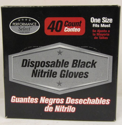 Disposable Black Nitrile Gloves 